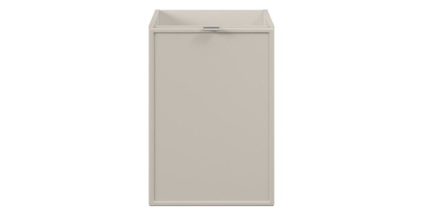 Meuble sous vasque BRAZZA – 1 porte avec panier à linge – Coloris marron congo – 40 cm – À poser 