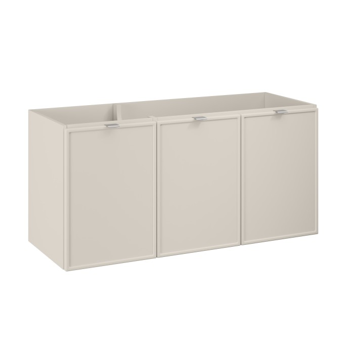Meuble sous vasque BRAZZA – 3 portes – Coloris marron congo – 120 cm – À poser 