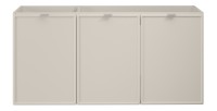 Meuble sous vasque BRAZZA – 3 portes – Coloris marron congo – 120 cm – À poser 