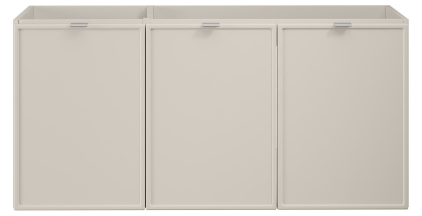 Meuble sous vasque BRAZZA – 3 portes – Coloris marron congo – 120 cm – À poser 