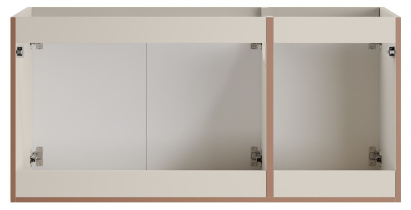 Meuble sous vasque BRAZZA – 3 portes – Coloris marron congo – 120 cm – À poser 