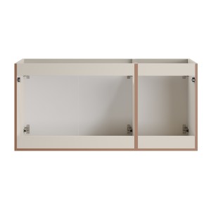 Meuble sous vasque BRAZZA – 3 portes – Coloris marron congo – 120 cm – À poser 