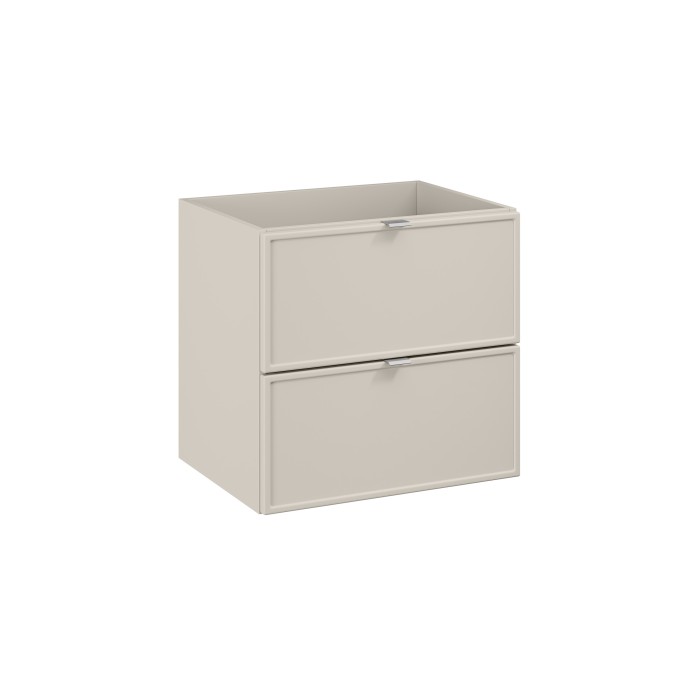 Meuble sous vasque BRAZZA – 2 tiroirs – Coloris marron congo – 60 cm – À suspendre 