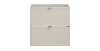 Meuble sous vasque BRAZZA – 2 tiroirs – Coloris marron congo – 60 cm – À suspendre 