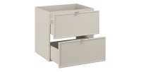 Meuble sous vasque BRAZZA – 2 tiroirs – Coloris marron congo – 60 cm – À suspendre 
