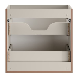 Meuble sous vasque BRAZZA – 2 tiroirs – Coloris marron congo – 60 cm – À suspendre 