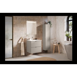 Meuble sous vasque BRAZZA – 2 tiroirs – Coloris marron congo – 60 cm – À suspendre 