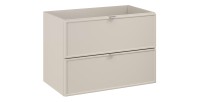 Meuble sous vasque BRAZZA – 2 tiroirs – Coloris marron congo – 80 cm – À suspendre 