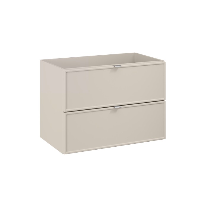 Meuble sous vasque BRAZZA – 2 tiroirs – Coloris marron congo – 80 cm – À suspendre 