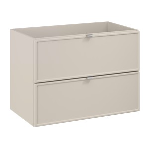 Meuble sous vasque BRAZZA – 2 tiroirs – Coloris marron congo – 80 cm – À suspendre 