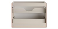 Meuble sous vasque BRAZZA – 2 tiroirs – Coloris marron congo – 80 cm – À suspendre 