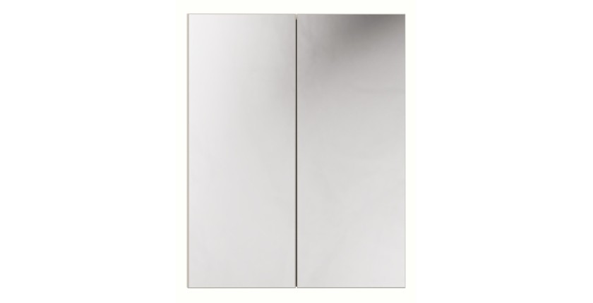 Meuble haut miroir BRAZZA – 2 portes – Coloris marron congo – L60 x H75 cm – À suspendre 