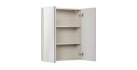 Meuble haut miroir BRAZZA – 2 portes – Coloris marron congo – L60 x H75 cm – À suspendre 