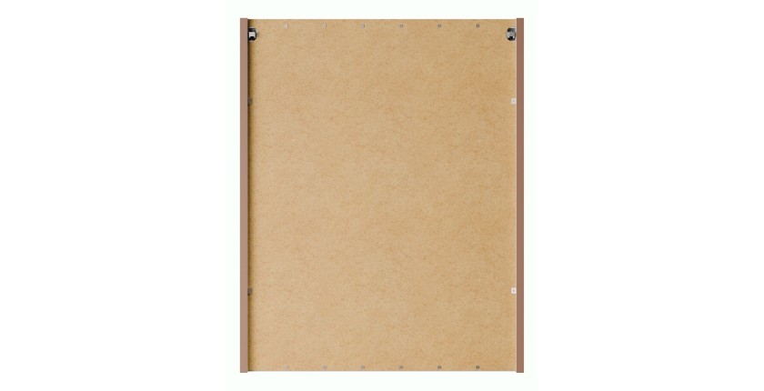 Meuble haut miroir BRAZZA – 2 portes – Coloris marron congo – L60 x H75 cm – À suspendre 