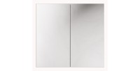 Meuble haut miroir BRAZZA – 2 portes – Coloris marron congo – L80 x H75 cm – À suspendre 