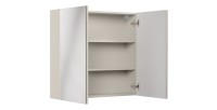 Meuble haut miroir BRAZZA – 2 portes – Coloris marron congo – L80 x H75 cm – À suspendre 