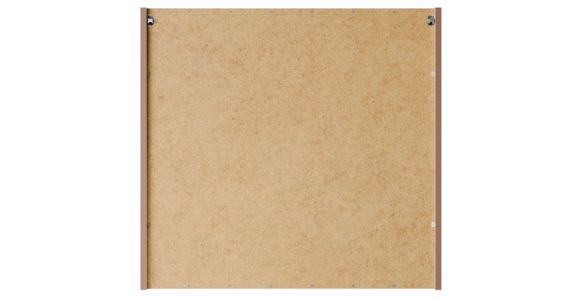 Meuble haut miroir BRAZZA – 2 portes – Coloris marron congo – L80 x H75 cm – À suspendre 