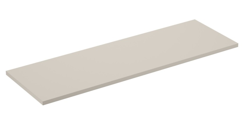 Plan vasque BRAZZA – 140 cm – Coloris marron congo – MDF & PVC – À poser