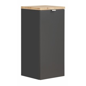 Meuble de rangement NALYA 35 cm – Gris anthracite et chêne clair – Style design 