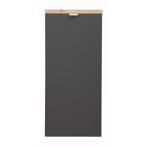 Meuble de rangement NALYA 35 cm – Gris anthracite et chêne clair – Style design 