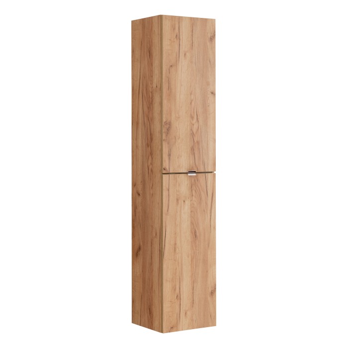 Colonne salle de bain NALYA 170 cm – Chêne clair – Rangement vertical suspendu design 