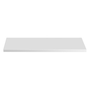 Plan vasque NALYA 81 cm – Blanc brillant et chêne clair – Plateau pour meuble suspendu 