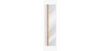 Colonne salle de bain NALYA 170 cm – Blanc brillant et chêne clair – Avec miroir