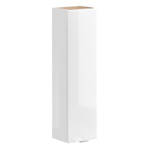 Meuble de rangement NALYA 75 cm – Blanc brillant et chêne clair – Élément mural compact