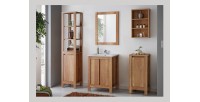 Meuble de rangement KALUNA 86 cm – Coloris bois de noyer – Élément mural suspendu 
