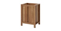 Meuble sous vasque KALUNA 60 cm – Coloris bois de noyer – Design suspendu rustique 