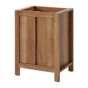 Meuble sous vasque KALUNA 60 cm – Coloris bois de noyer – Design suspendu rustique 