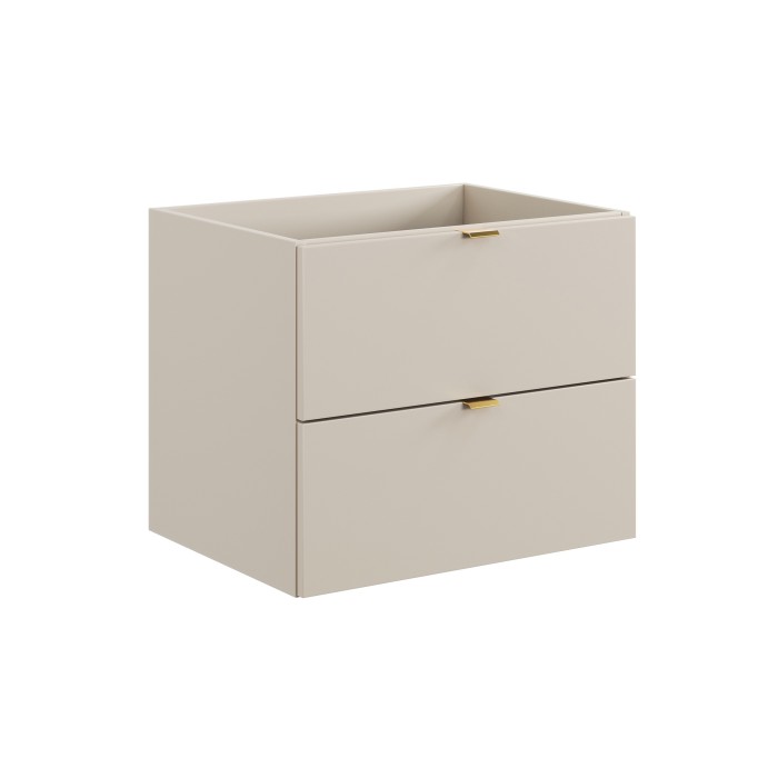 Meuble sous vasque BELLA 60 cm – Coloris marron congo – Design suspendu finition mate 