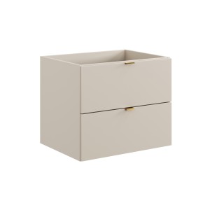Meuble sous vasque BELLA 60 cm – Coloris marron congo – Design suspendu finition mate 