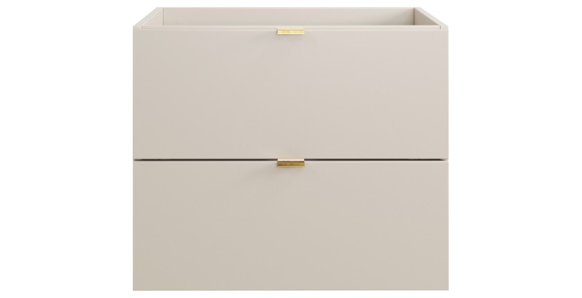 Meuble sous vasque BELLA 60 cm – Coloris marron congo – Design suspendu finition mate 