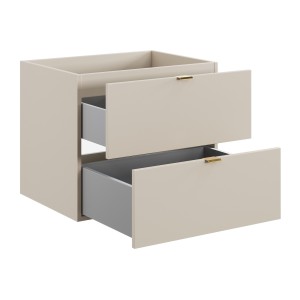Meuble sous vasque BELLA 60 cm – Coloris marron congo – Design suspendu finition mate 