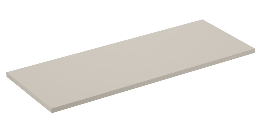 Plan vasque BELLA 120 cm – Coloris marron congo – Finition mate pour meuble suspendu 