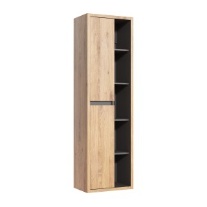 Colonne salle de bain MATT 170 cm – Chêne clair et gris anthracite – Design suspendu moderne 