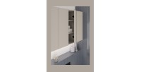 Meuble de rangement BELLA 80 cm – Coloris marron congo – Élément mural suspendu