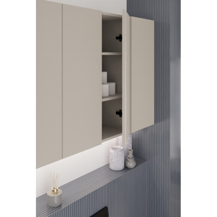 Meuble de rangement BELLA 80 cm de haut – Coloris marron congo – Élément mural suspendu