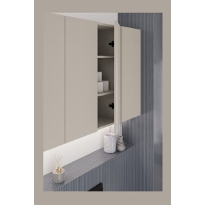 Meuble de rangement BELLA 80 cm de haut – Coloris marron congo – Élément mural suspendu