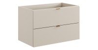 Meuble sous vasque BELLA 80 cm – Coloris marron congo – Finition mate et design suspendu