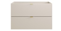 Meuble sous vasque BELLA 80 cm – Coloris marron congo – Finition mate et design suspendu