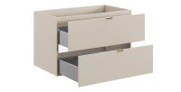 Meuble sous vasque BELLA 80 cm – Coloris marron congo – Finition mate et design suspendu