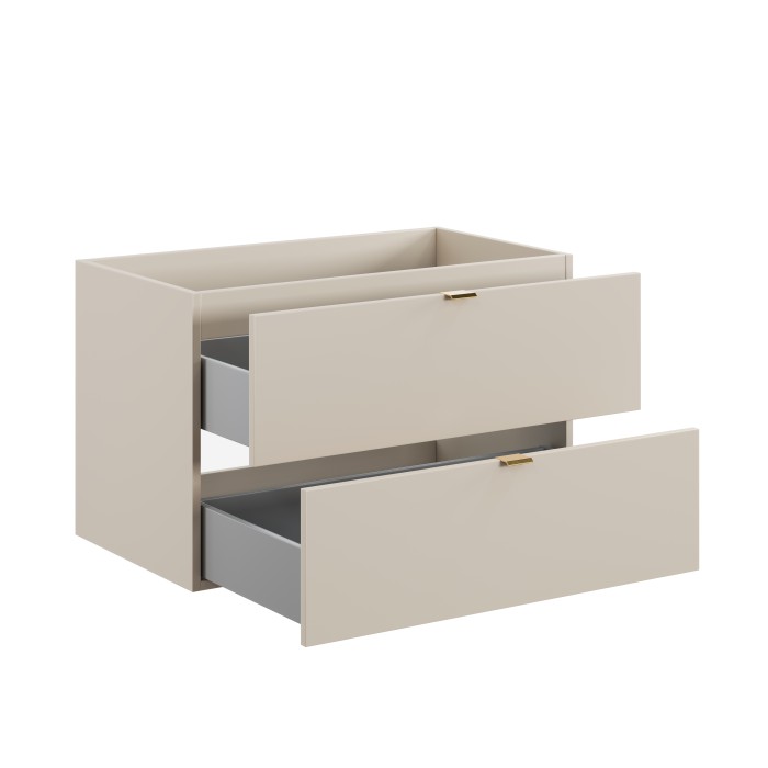 Mobile sottolavabo BELLA 80 cm – Colore marrone congo – Finitura opaca e design sospeso