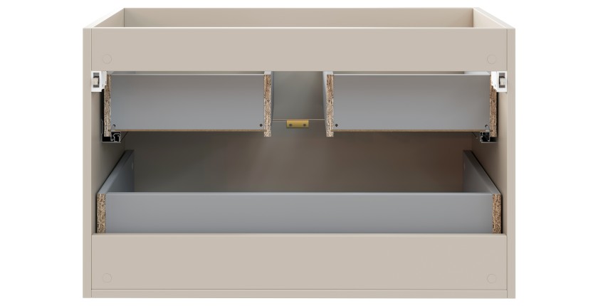 Meuble sous vasque BELLA 80 cm – Coloris marron congo – Finition mate et design suspendu