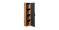 Colonne salle de bain DIAMEN 140 cm – Coloris chêne wotan – Meuble suspendu compact 