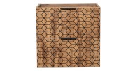 Meuble sous vasque DIAMEN 80 cm – Coloris chêne wotan – Style design 