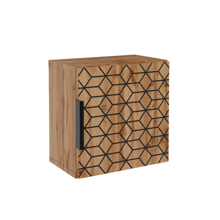 Meuble de rangement DIAMEN 31 cm – Coloris chêne wotan – Style design 