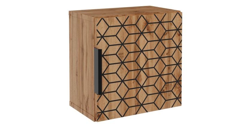 Meuble de rangement DIAMEN 31 cm – Coloris chêne wotan – Style design 