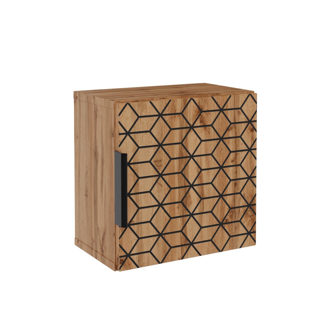 Meuble de rangement DIAMEN 31 cm – Coloris chêne wotan – Style design 